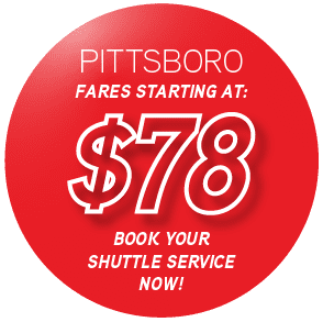 Pittsboro airport shuttle rates