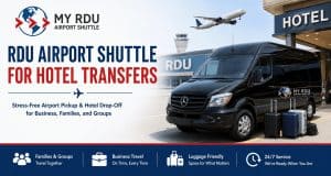 RDU airport shuttle for hotel transfers by My RDU Airport Shuttle
